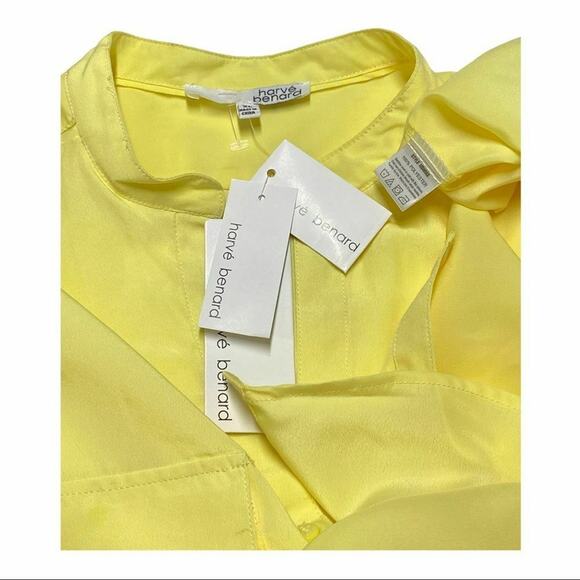 HARVE BENARD sunlight shirt Buttonsdown shirt sz XL rollover sleeve blouse - Picture 7 of 8